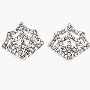 BaubleBar Spider & Web Stud Earrings